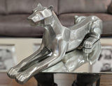 Pewter Styled Resting Panther Ornament - XB005