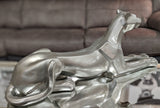 Pewter Styled Resting Panther Ornament - XB005